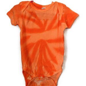 24mo Tie Dye Baby One Piece Body Suit Creeper Orange NEW 100% Cotton
